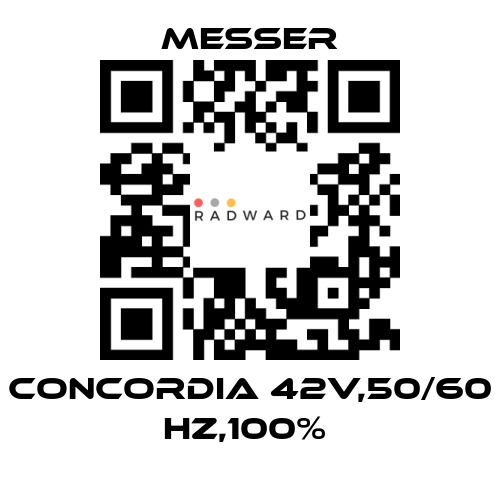 Messer-CONCORDIA 42V,50/60 HZ,100%  price