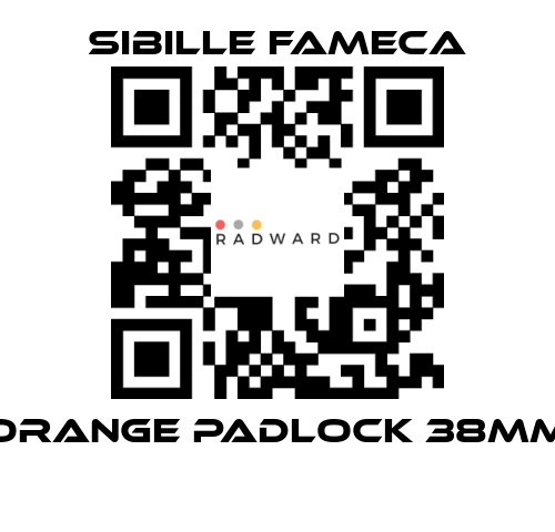 Sibille Fameca-ORANGE PADLOCK 38MM  price