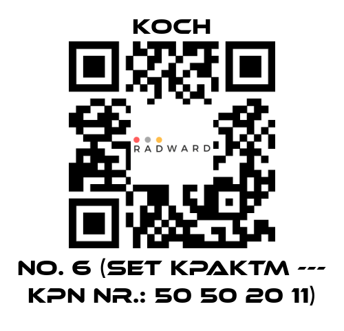 KOCH-No. 6 (Set KPAKTM --- KPN Nr.: 50 50 20 11) price