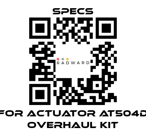 Specs-For actuator AT504D Overhaul kit price