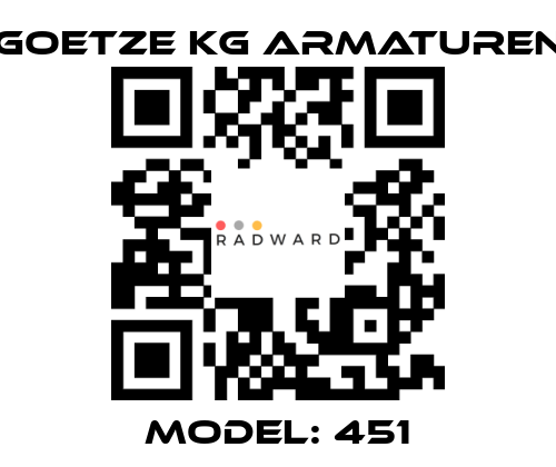 Goetze KG Armaturen-Model: 451 price