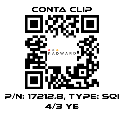 Conta Clip-P/N: 17212.8, Type: SQI 4/3 YE price