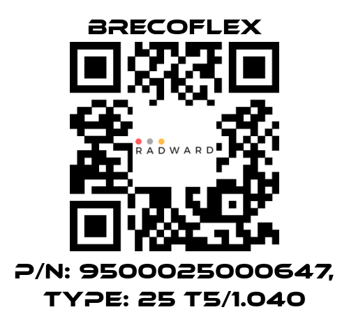 Brecoflex-P/N: 9500025000647, Type: 25 T5/1.040 price