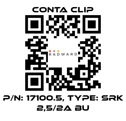 Conta Clip-P/N: 17100.5, Type: SRK 2,5/2A BU price