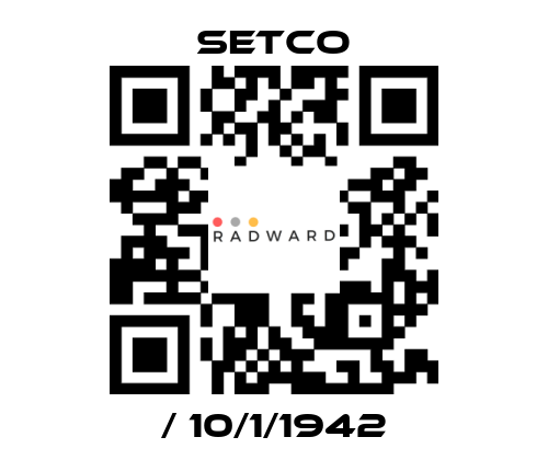 SETCO-/ 10/1/1942 price