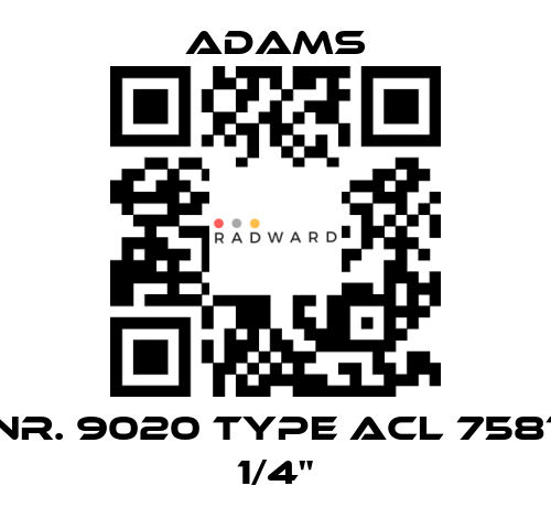 ADAMS-Nr. 9020 Type ACL 7581 1/4" price