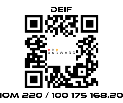 Deif-IOM 220 / 100 175 168.20 price