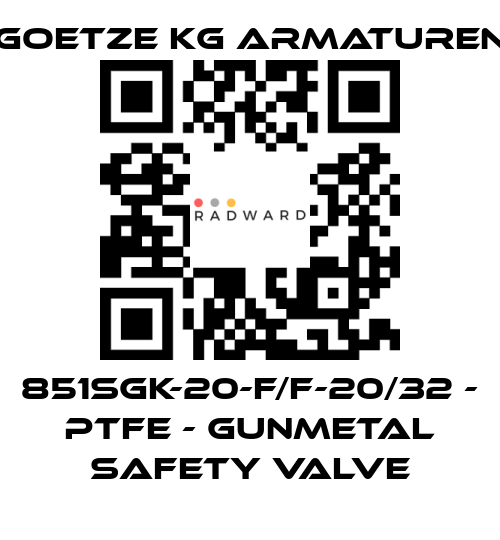 Goetze KG Armaturen-851sGK-20-f/f-20/32 - PTFE - Gunmetal safety valve price