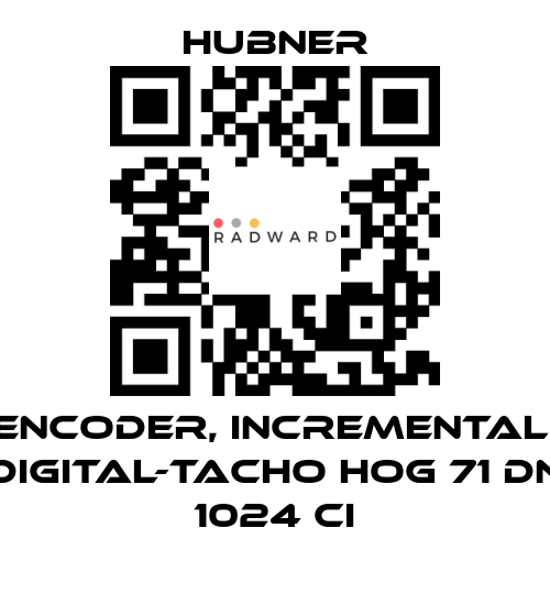 HUBNER-Encoder, Incremental, Digital-Tacho HOG 71 DN 1024 CI price