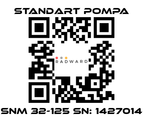 STANDART POMPA-SNM 32-125 SN: 1427014 price