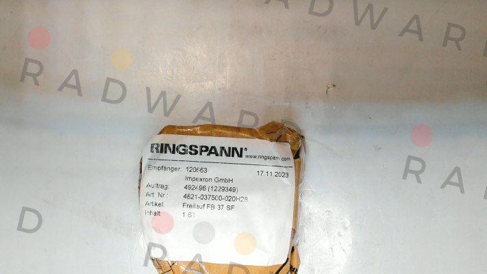 Ringspann-PN: 4821-037500-020H28 Type: FB 37 SF price