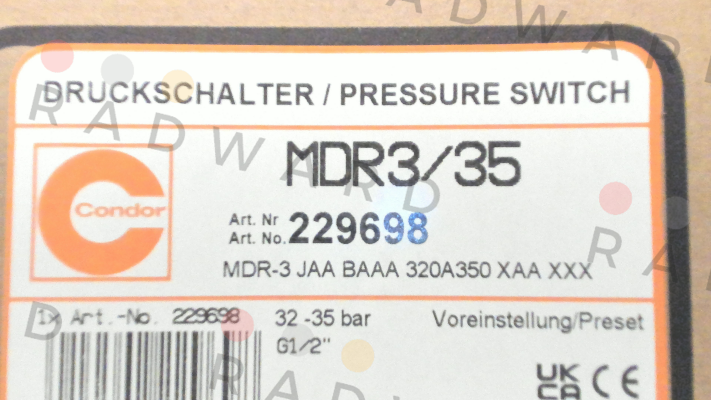 Condor-229698 / MDR 3/35 / MDR-3 JAA BAAA 320A350 XAA XXX price