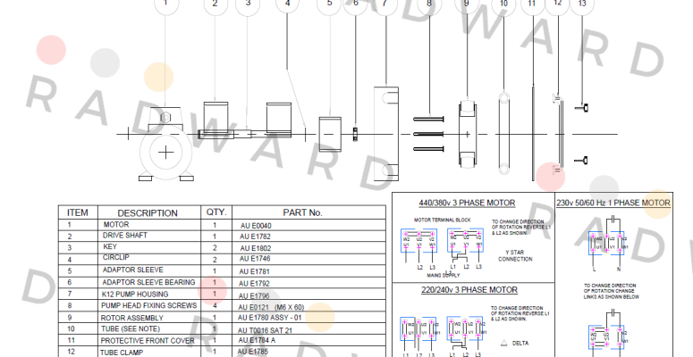 Verderflex-AU E1780 ASSY-01  price