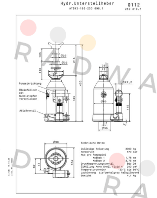 Weber Hydraulik-ATDX 3-185 price