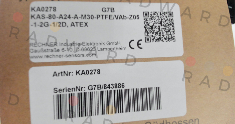 Rechner-p/n: KA0278, Type: KAS-80-A24-A-M30-PTFE/VAb-Z05-1-2G-1/2D, ATEX price