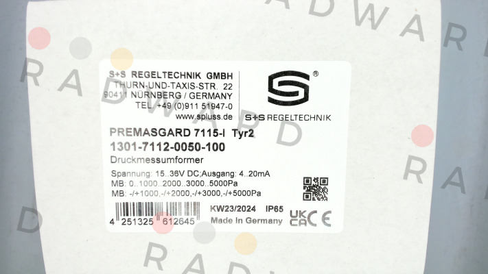 S+S REGELTECHNIK-Premasgard 7115-I price