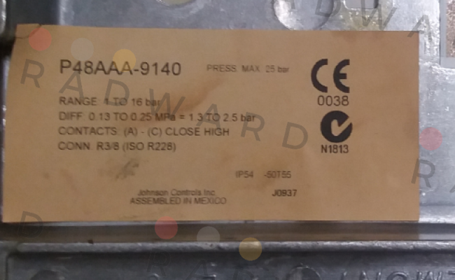 Johnson Controls-P48AAA-9140 (284.2264) price