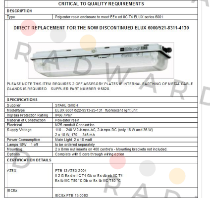 Stahl-Typ : 6001/522-9513-25-131  price