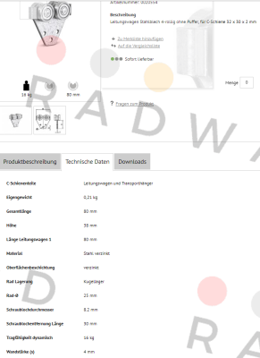 Torwegge-P/N: 0020554 Type: E30-LW-23351  price