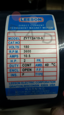 Leeson-ZYT 124/19 2 hp - OEM   price