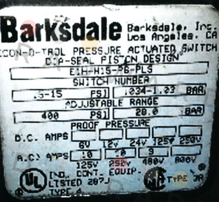 Barksdale-E1H-H15-P6-PLS  price