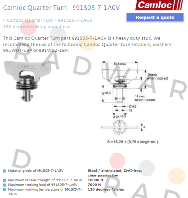 Camloc-991S05-7-1AGV price