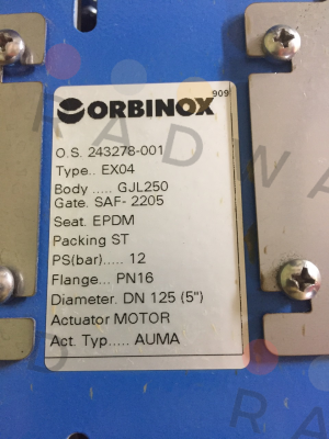 Orbinox-EX DN 125 mit OS 243278-001  price