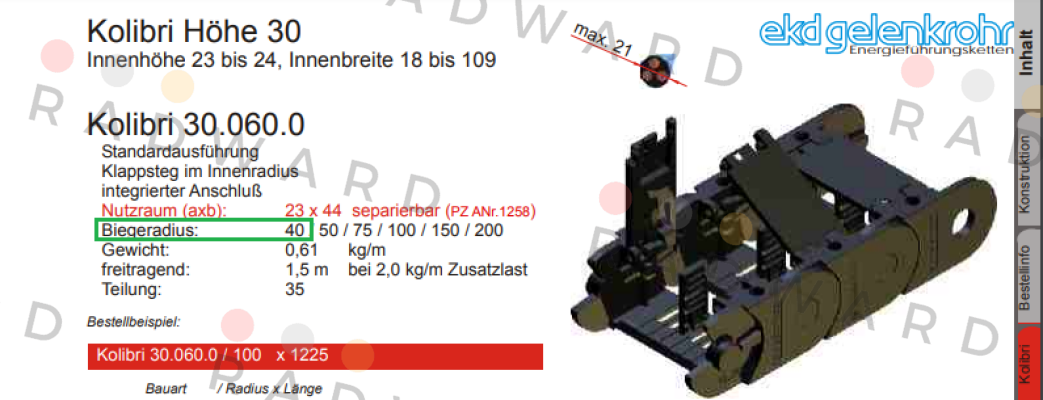 Ekd Gelenkrohr-Kolibri 30.060.0/40 price