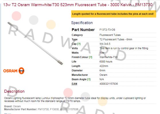 Osram-F13T2-73-OS obsolete price