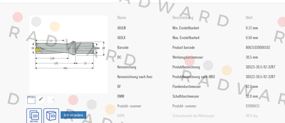 Seco-SD523-30.5-92-32R7  price