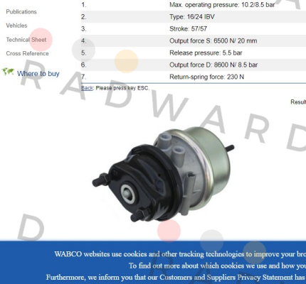 Wabco-04454107764  price