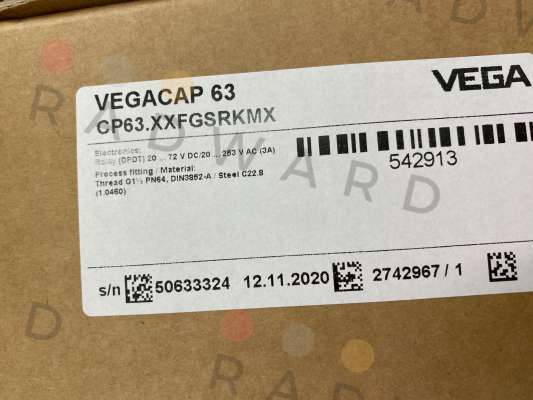 Vega-P/N: CP63.XXFGSRKMX, Type:  VEGACAP 63 price