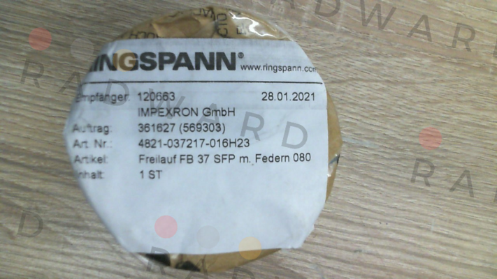 Ringspann-4821-037217-016H23 price