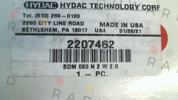 Hydac-2207462 BDM 85 N 2 W 2.0 price