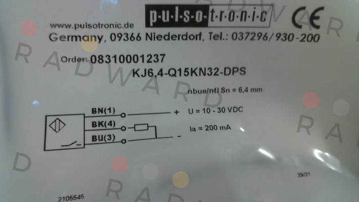 Pulsotronic-p/n: 08310001237, Type: KJ6,4-Q15KN32-DPS price