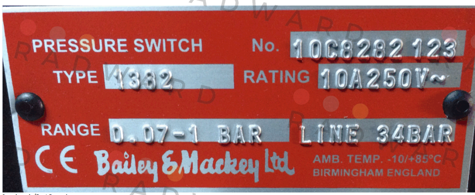 Bailey & Mackey-No. 10C8282 123 Type 1382, replaced by Type 1382  price