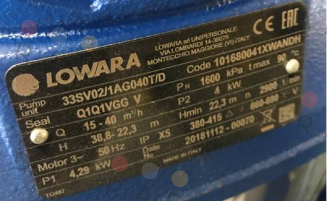 Lowara-33SV02/1AG040T/D price