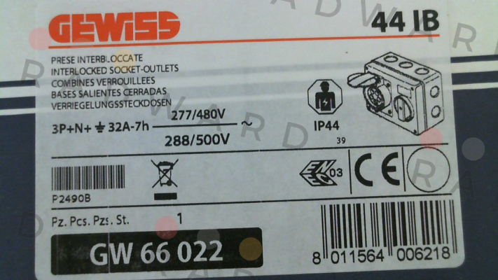 Gewiss-GW66022 price