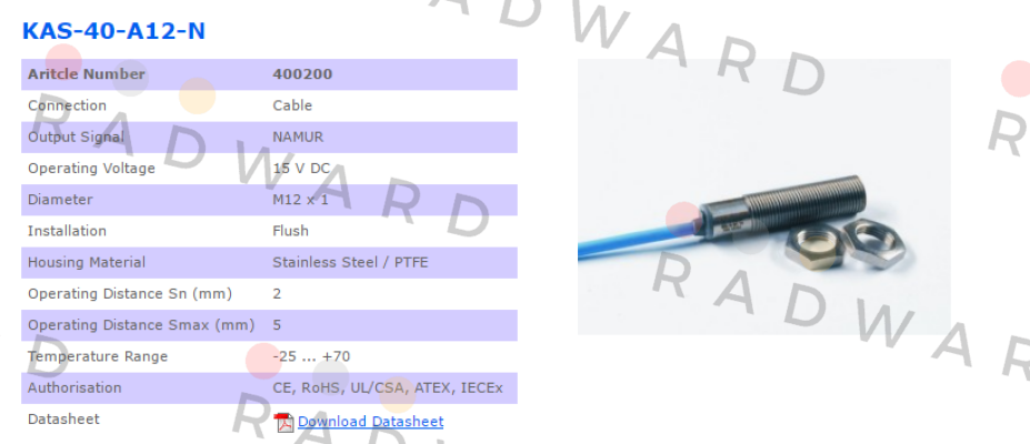 Rechner-P/N: 400200 Type: KAS-40-A12-N  price