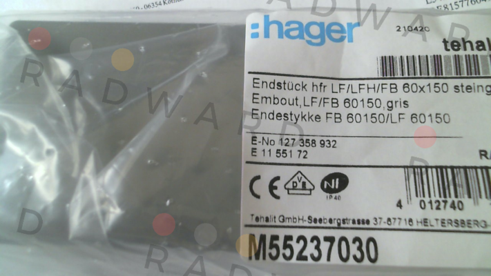 Hager-M55237030 price