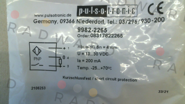 Pulsotronic-9982-2265 \ KJ4-M12MN50-DPS-V2 price