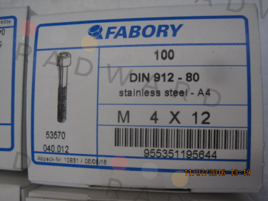 Fabory-53570040012 price