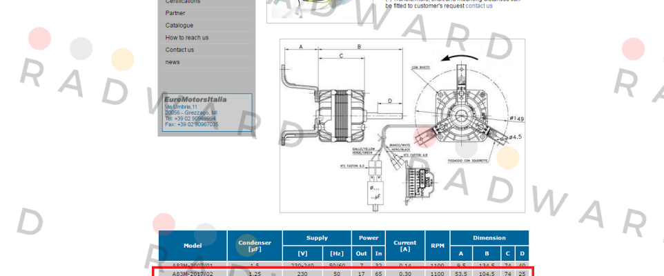 Euro Motors Italia-A83M-2017/02 price