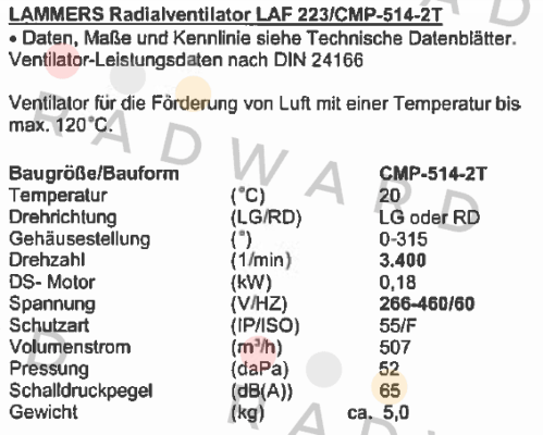 Sodeca-LAF 223/CMP-514-2T-60 HZ price