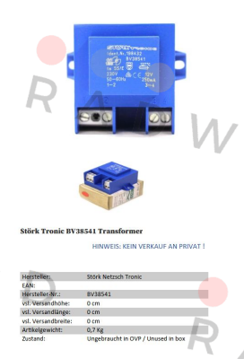 Stork tronic-BV38541 price