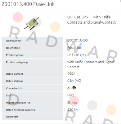 Siba-2001013.400  (1 Pack = 2 Pcs.) price