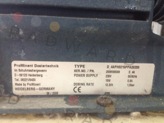 ProMinent-P/N: 2006098098 Type  D 4APH0215PPA20200 - obsolete, replaced by DLTA1020PVT2000UA10M0DE0  price