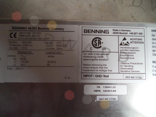 Benning-E110-230G48/56(67)  price