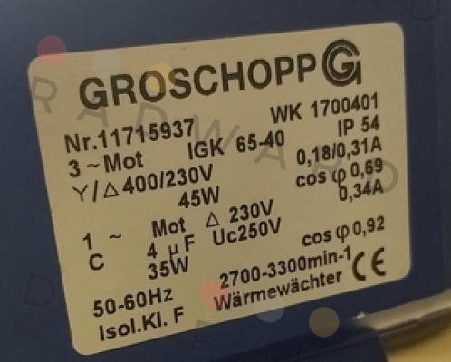 Groschopp-IGKU 65 40 price