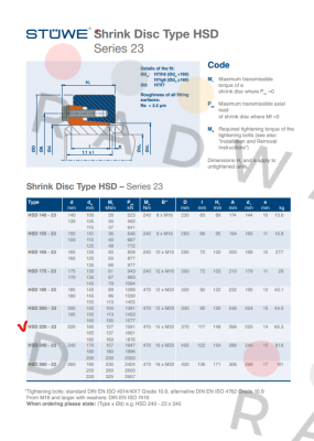 Stüwe-HSD-220-23x220 price